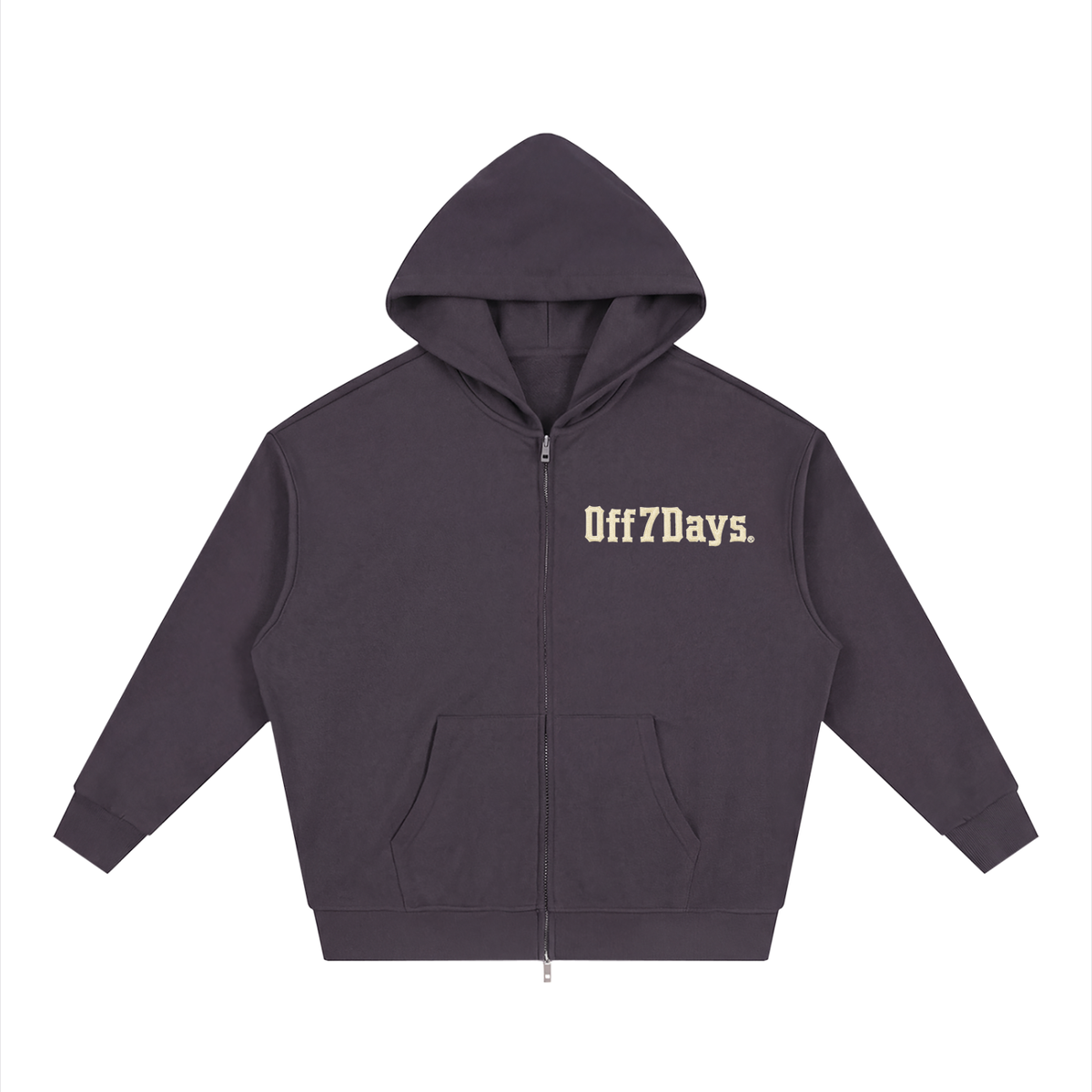 Essential Zip Hoodie Set 01- Purple