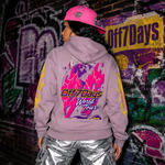 World Tour Oversize Fleeced Hoodie Purple