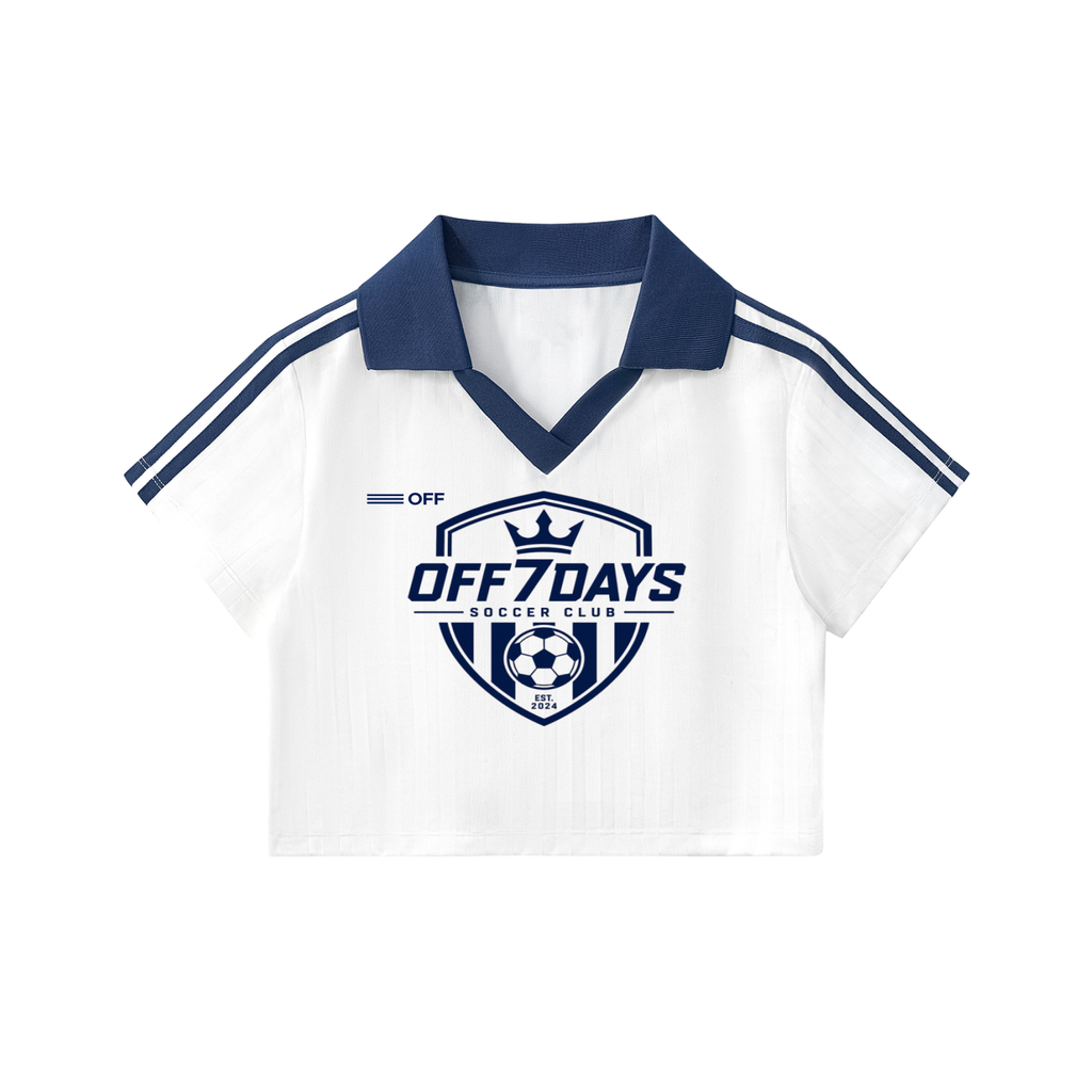 Women Ice Blue Cropped Jersey