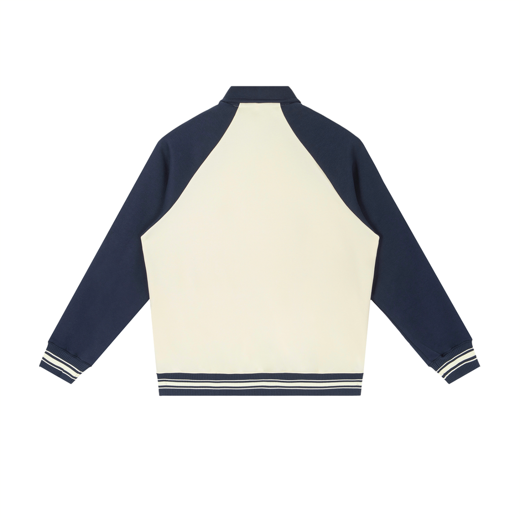 Foundation Baseball Jacket Set- Apricot with Navy