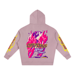 World Tour Oversize Fleeced Hoodie Purple