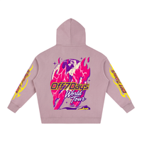 World Tour Oversize Fleeced Hoodie Purple