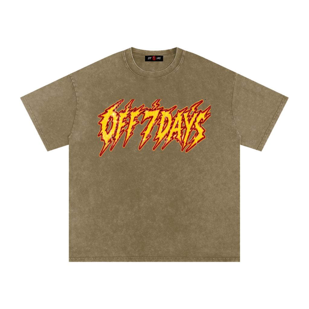 Snow Washed Oversized Cotton T-Shirt