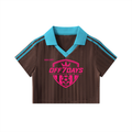 Women Summer Brown Off7Days Soccer Cropped Jersey