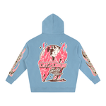 World Tour Oversize Fleeced Hoodie Blues