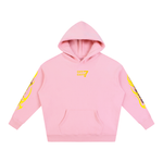 World Tour Oversize Fleeced Hoodie Pink