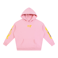 World Tour Oversize Fleeced Hoodie Pink