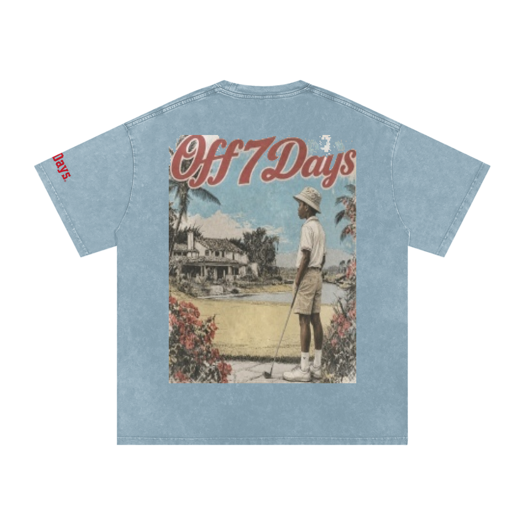 Blue Skies Snow Washed Oversized Cotton T-Shirt