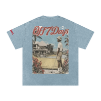 Blue Skies Snow Washed Oversized Cotton T-Shirt