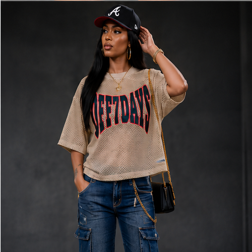 ATL See-through Boxy Net T-Shirt