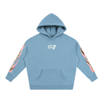 World Tour Oversize Fleeced Hoodie Blues