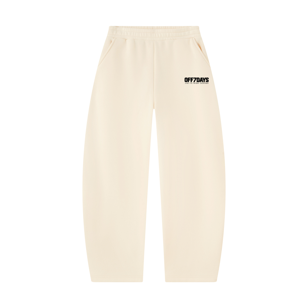 Everyday Barrel Leg Sweatpants-Apricot