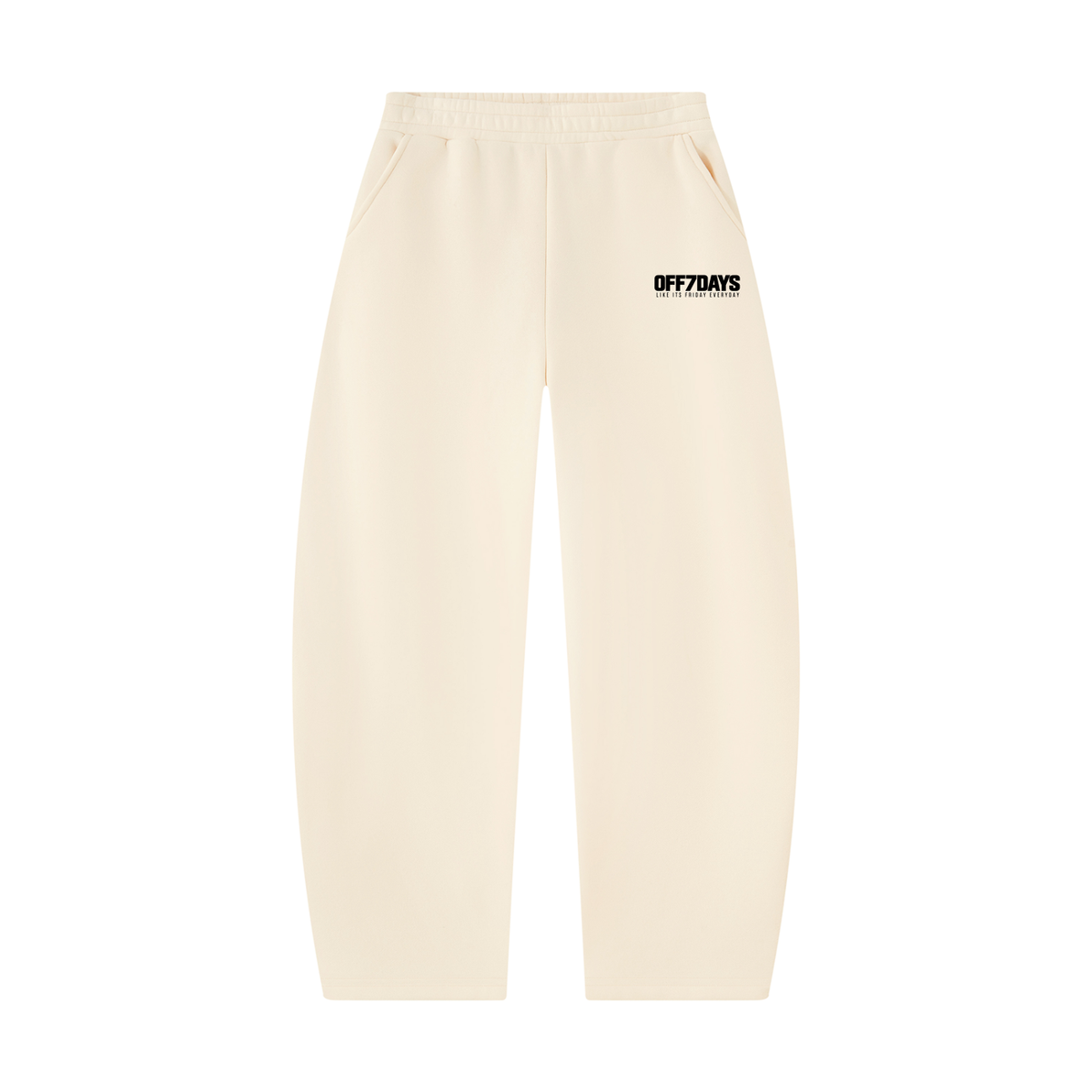 Everyday Barrel Leg Sweatpants-Apricot