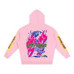 World Tour Oversize Fleeced Hoodie Pink