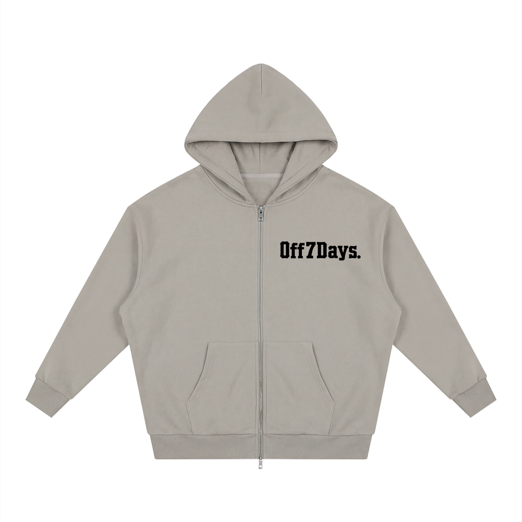 Essential Zip Hoodie 01-Gray