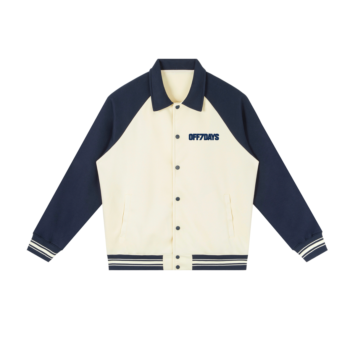 Foundation Baseball Jacket Set- Apricot with Navy