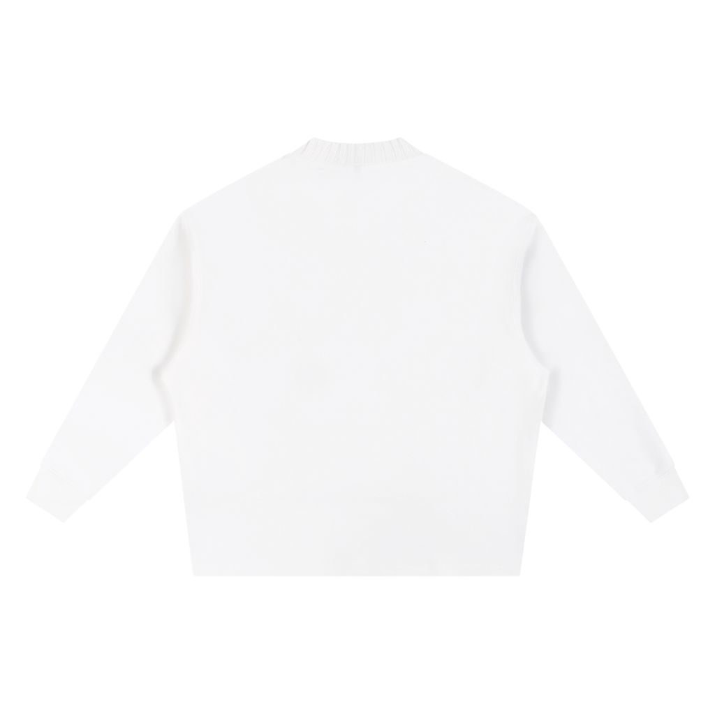 OFF FOR LIFE Knitted Round Neck Oversize Sweatshirt